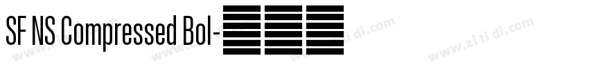 SF NS Compressed Bol字体转换